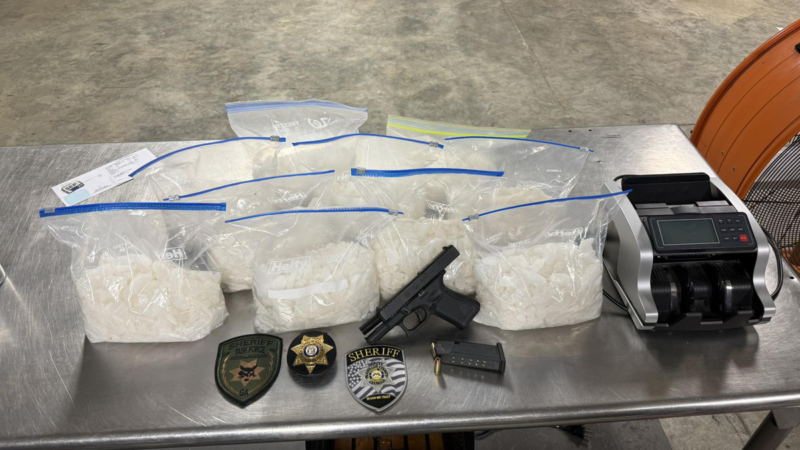 Crystal methamphetamine seized by law enforcement laid out as evidence - Hearst Television photo
