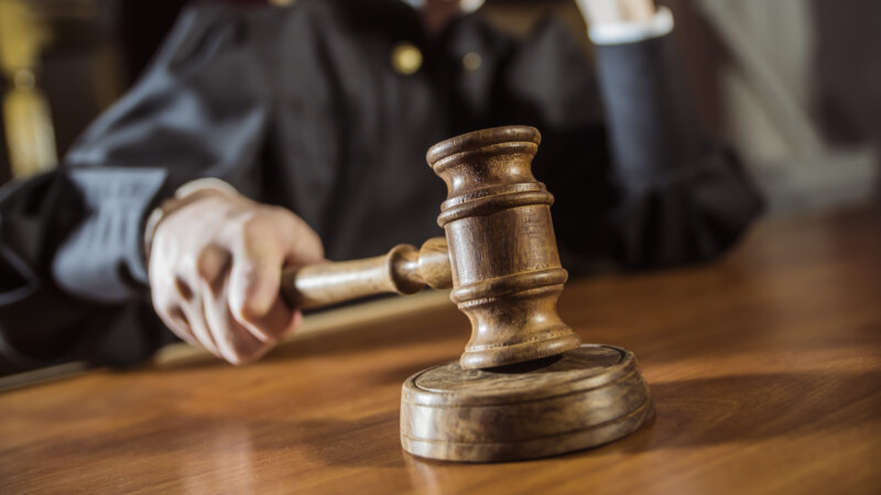 Judge's gavel in a courtroom — Tauj Taplin and Quardaviaon White were each sentenced to life without parole. Image: stock photo via outrunchange.com