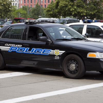 A Cleveland police cruiser
