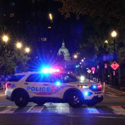 Police and National Guard personnel in Washington, D.C. Jerrell Lamont Jackson, 41, was charged with federal gun crimes for shooting at a National Guardsman. (Photo: Washington Broadsheet)