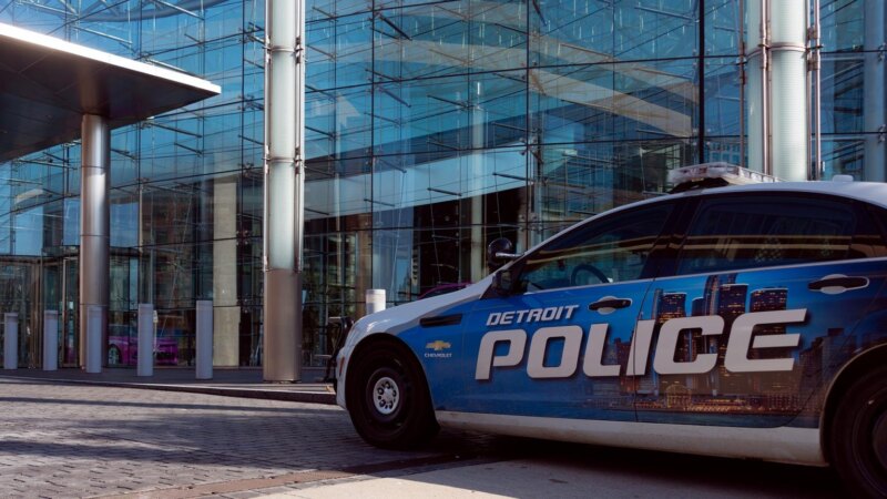 Detroit Police Department patrol car on the east side of Detroit