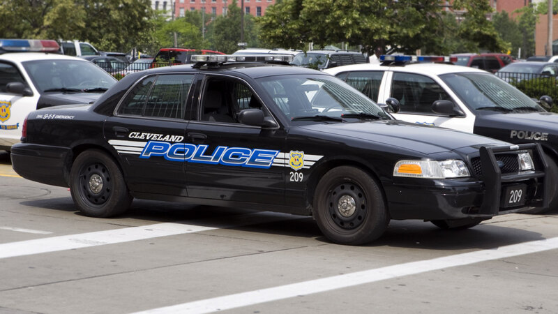 Cleveland Division of Police cruisers on the street. Photo via Flickr.