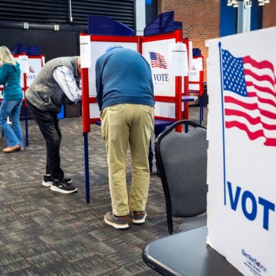 A Kentucky voter casts a ballot. Shepherdsville man Jeffery Woodard, 62, was arrested on charges he illegally registered and voted as a convicted felon. (Photo: NBC News)