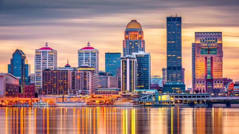 Louisville, Kentucky skyline. Kevon Lawless, 29, was sentenced to 35 years in prison for the 2020 murders of Brandon Waddles and his 3-year-old daughter Trinity Randolph. (Photo: usslouisville.org)