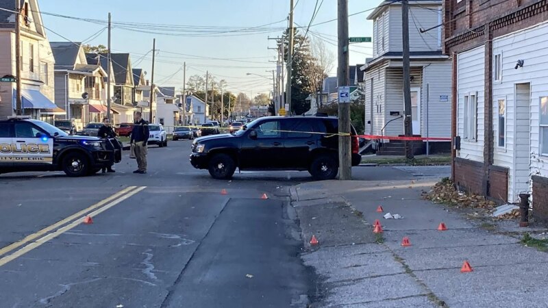 Erie police at a crime scene on a Pennsylvania street