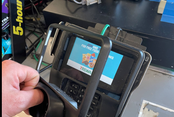 A card-skimming device of the type used to steal EBT data in the Oregon SNAP fraud schemes. Image: KYKN