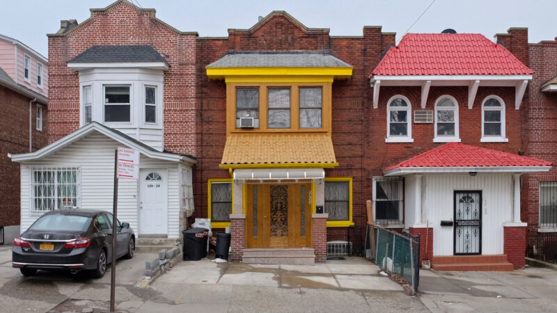 Residential street in South Richmond Hill, Queens, New York